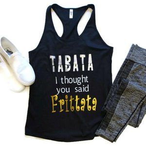 Funny workout shirt, womens racerback tanktop